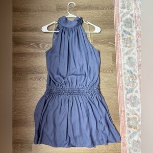 Do + Be halter tie neck drop waist mini dress